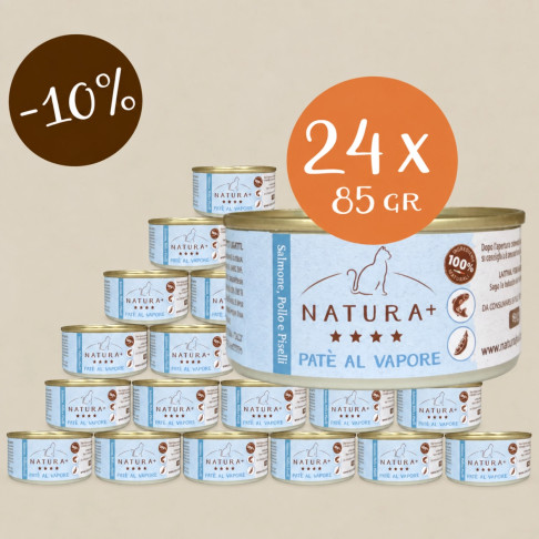 Paté al Vapore Salmone, Pollo e Piselli